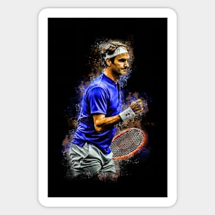 Roger celebration after Laver Cup Victory Sticker